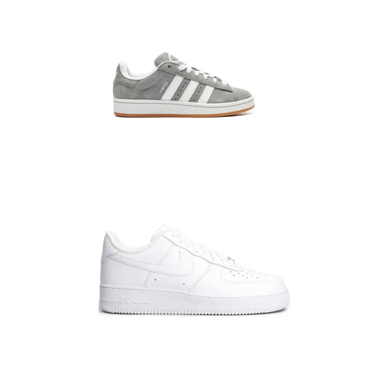 NIKE AIRFORCE 1 / ADIDAS CAMPUS GREY COMBO