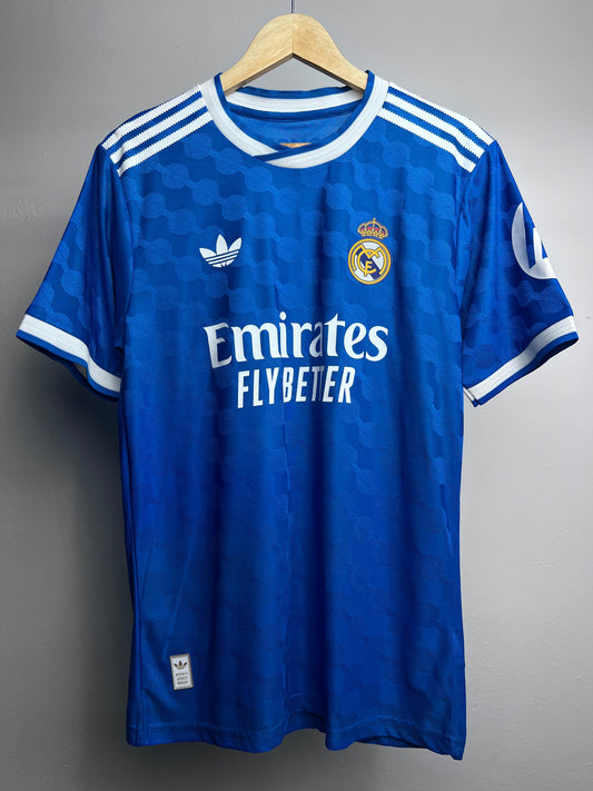 Real Madrid 25/26 third jersey in a vibrant Blue Bird hue