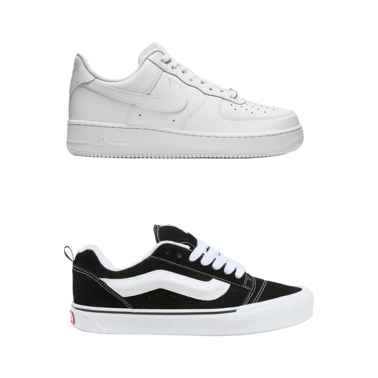 NIKE AIRFORCE 1 / VANS KNU SKOOL BLACK COMBO