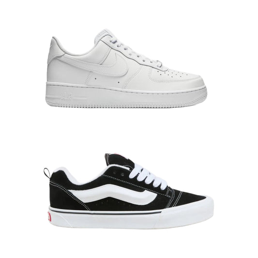 NIKE AIRFORCE 1 / VANS KNU SKOOL BLACK COMBO